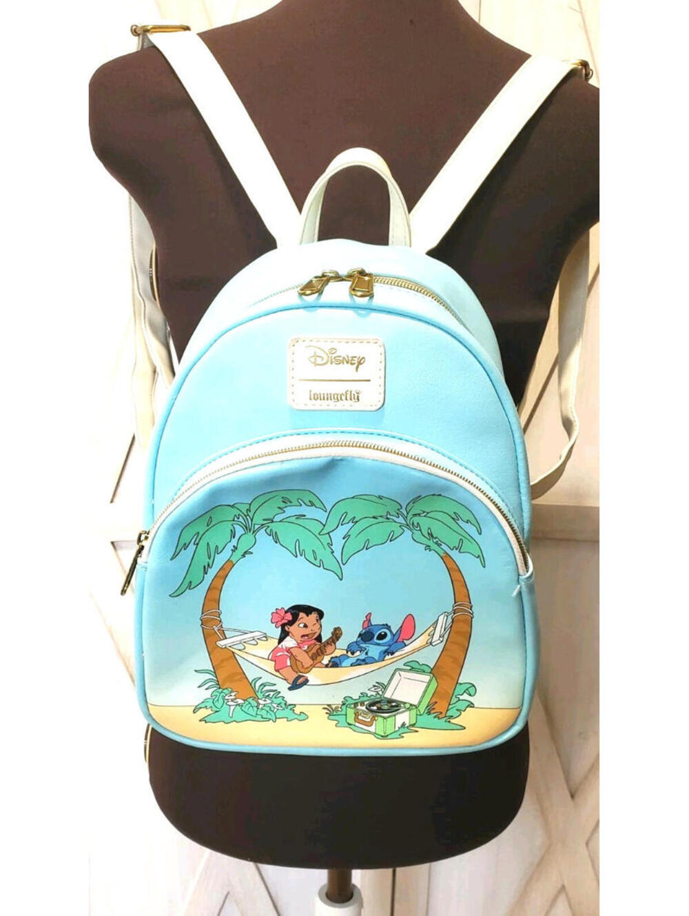 Loungefly Disney Lilo And Stitch Hammock Mini Backpack GUC